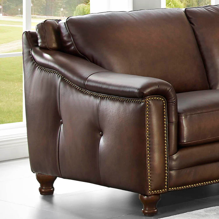 Belfast - Sectional Leather - Brown