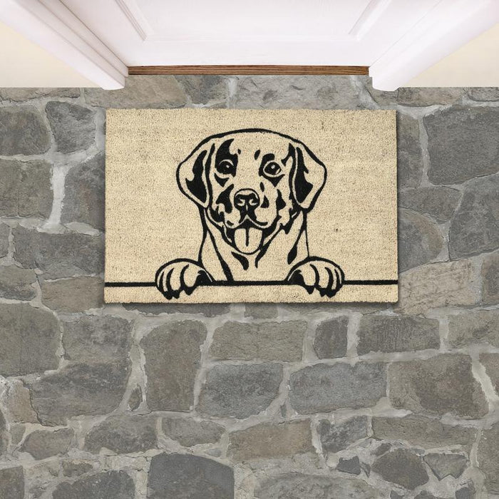 Doormats - Good Dog Doormat - Black/Sand