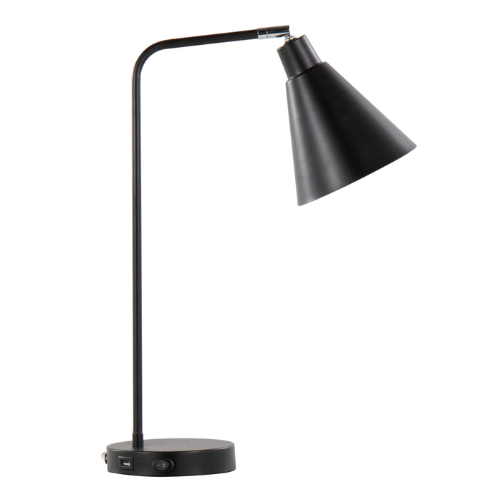 Pix - Contemporary Task Lamp Built In USB Port