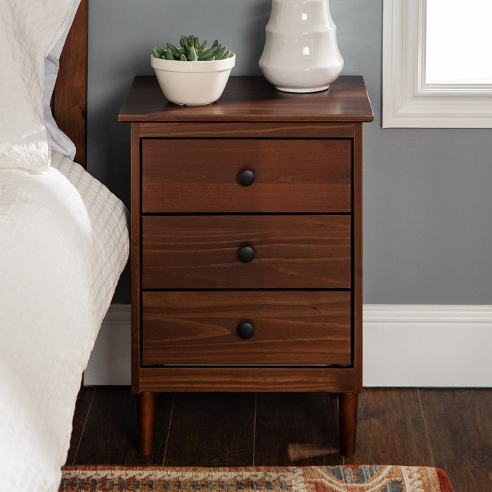 Classic 3 Drawer Solid Wood Nightstand