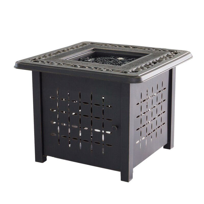 Aluminum Square Firepit Table - Bronze