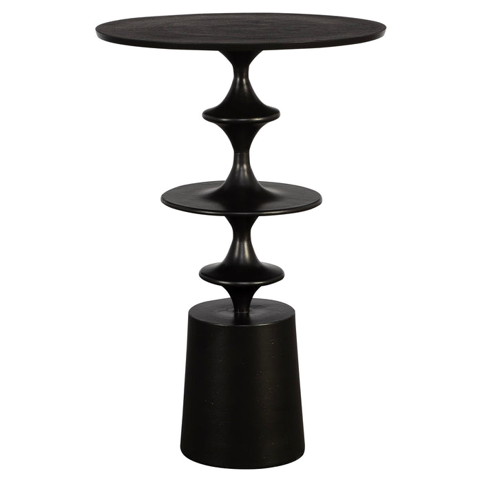 Flight - Textured Accent Table - Black