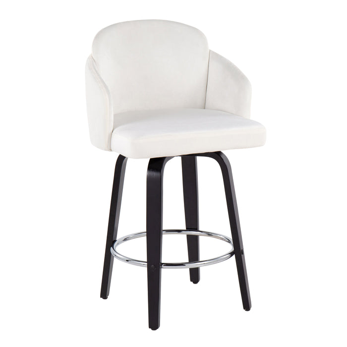 Dahlia - Contemporary Counter Stool Round Footrest (Set of 2)