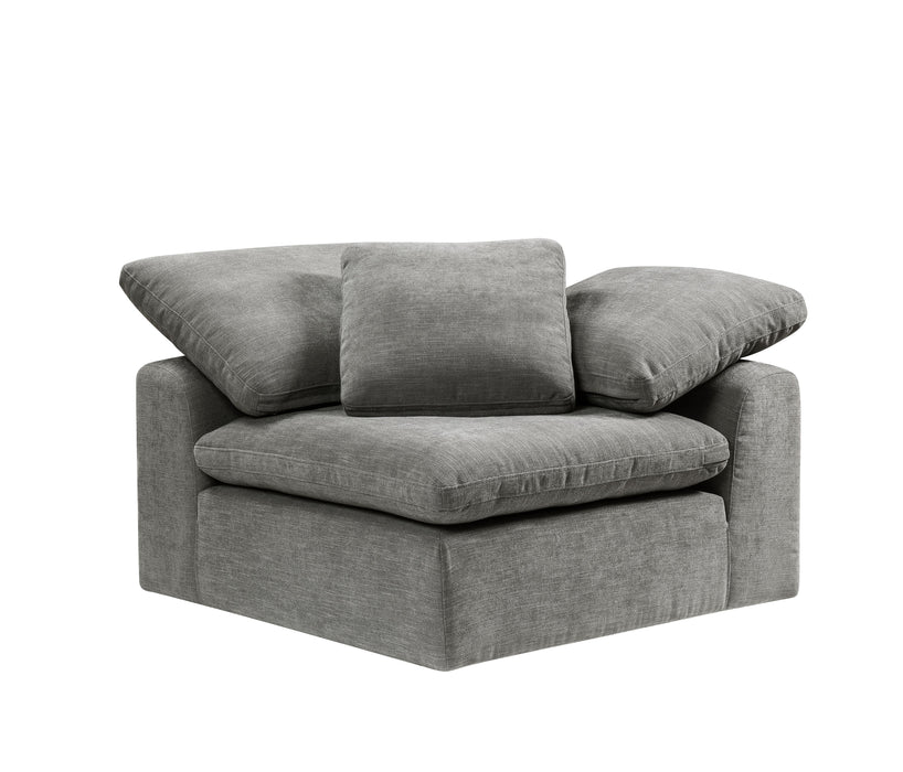 Naveen - Linen Modular Sectional Sofa With Ottoman - Gray