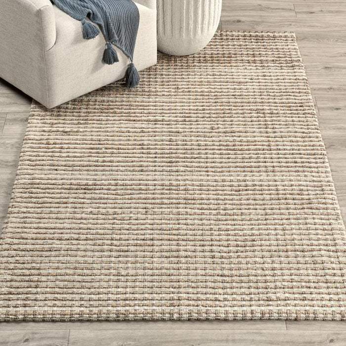 Huntington - 1' x 1' Jute Rug - Ivory/Natural