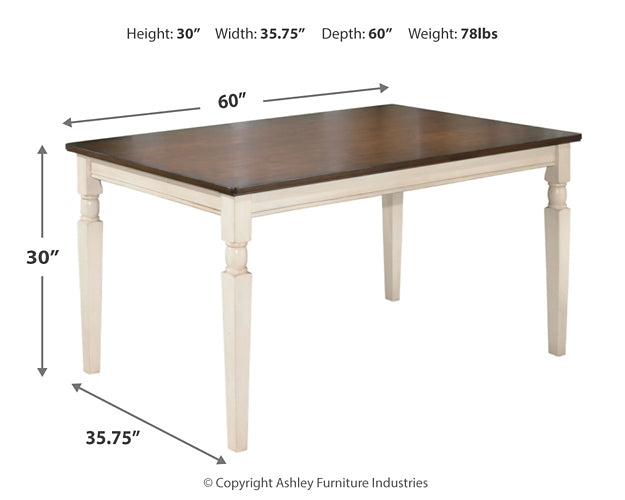 Ashley Express - Whitesburg Rectangular Dining Room Table