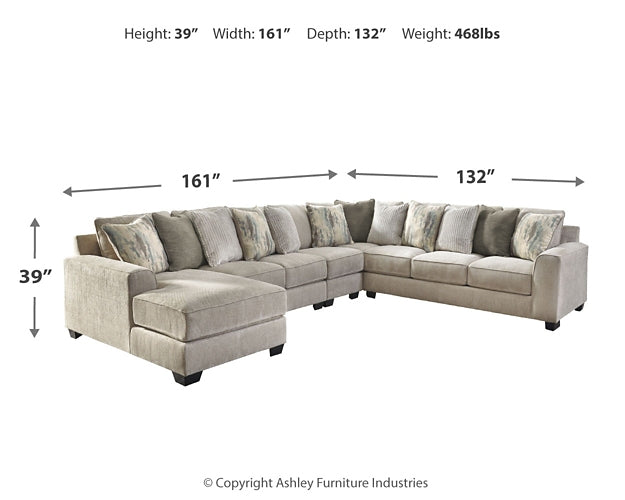 Ardsley 5-Piece Sectional with Chaise