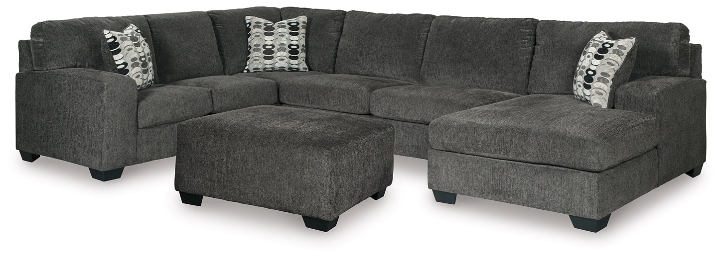 Ballinasloe 3-Piece Sectional with Ottoman