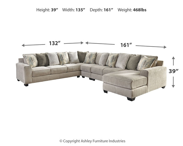 Ardsley 5-Piece Sectional with Ottoman