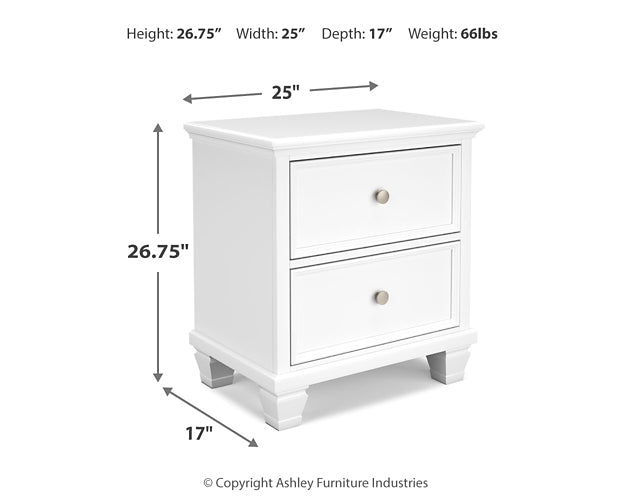 Fortman Full Panel Bed with Mirrored Dresser, Chest and 2 Nightstands