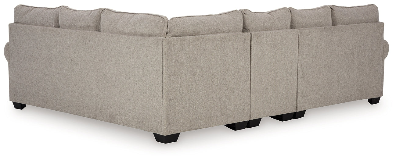 Claireah 3-Piece Sectional with Ottoman