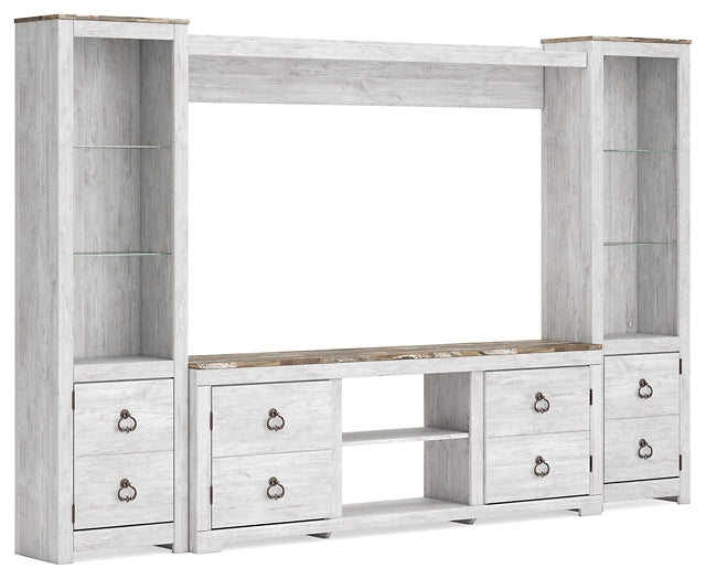 Ashley Express - Willowton 4-Piece Entertainment Center