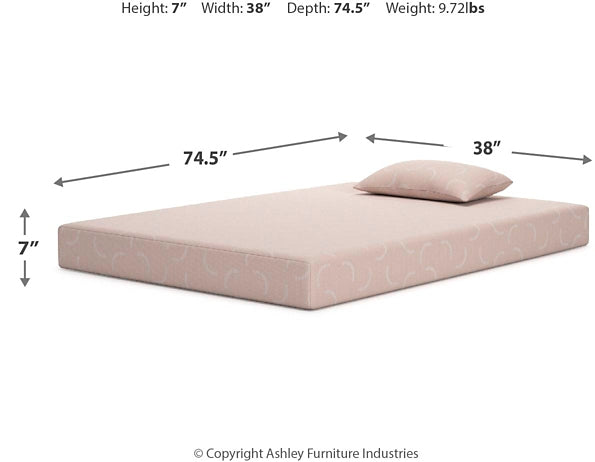 Ashley Express - Ikidz Coral  Mattress And Pillow 2/Cn