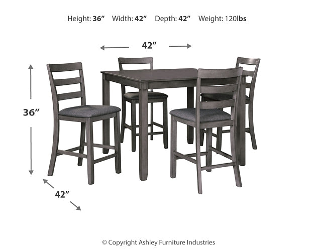 Ashley Express - Bridson Square Counter TBL Set (5/CN)