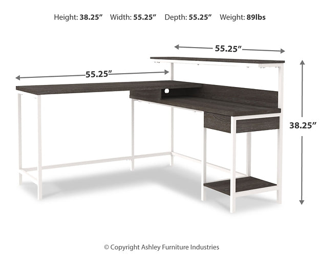 Ashley Express - Dorrinson L-Desk with Storage